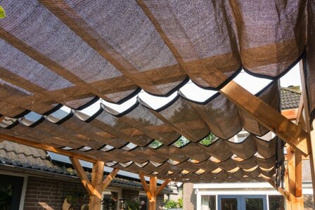 Harmonicadoek 2.9x4m waterdoorlatend Japanese Brown