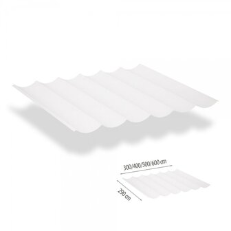 Harmonicadoek 2.9x6m waterdoorlatend Artic White