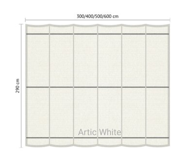 Harmonicadoek 2.9x6m waterdoorlatend Artic White