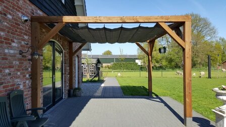 Harmonicadoek 2.9x6m waterdoorlatend Carbon Black