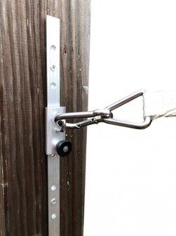 Aluminium rail met RVS schuifsysteem