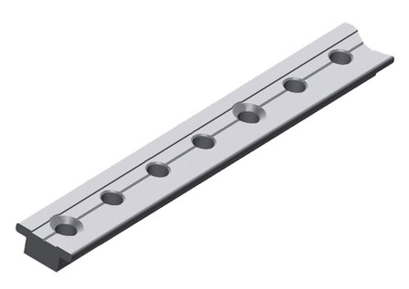 Aluminium rail met RVS schuifsysteem