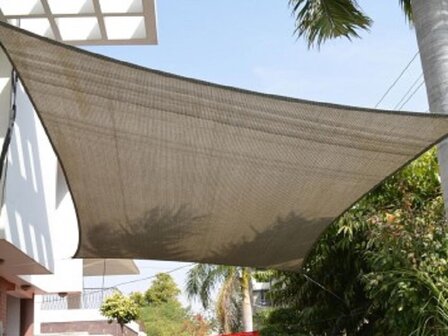 OUTLET schaduwdoek 3x4m rechthoek waterdoorlatend Carbon Black