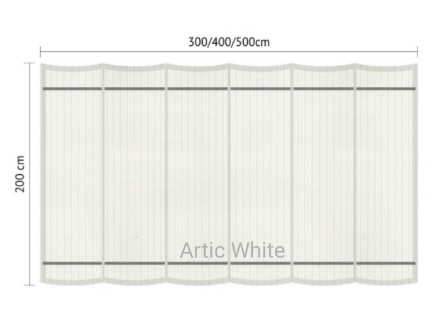 Harmonicadoek 2x3m waterdoorlatend Artic White