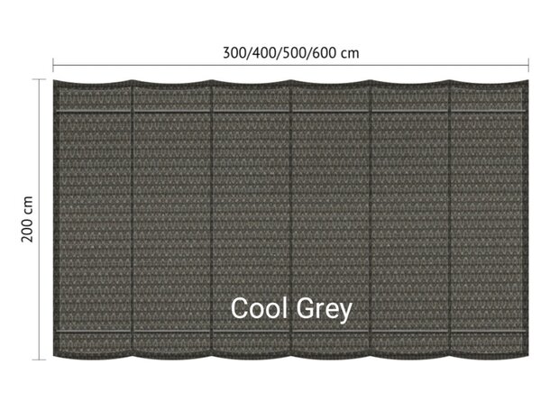 Harmonicadoek 2x3m waterdoorlatend Cool Grey