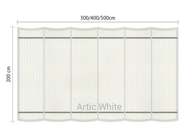 Harmonicadoek 2x4m waterdoorlatend Artic White