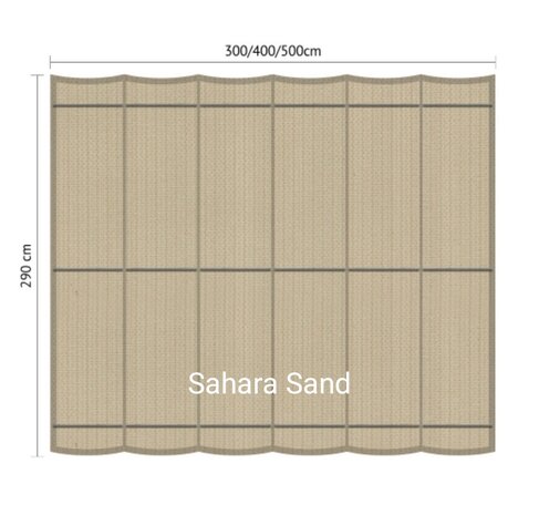 Harmonicadoek 2.9x6m waterdoorlatend Sahara Sand