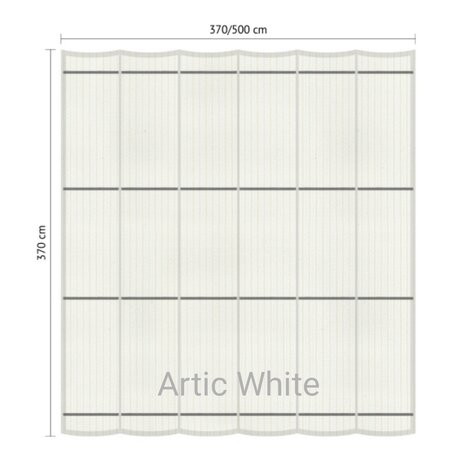Harmonicadoek 3.7x3.7m waterdoorlatend Artic White
