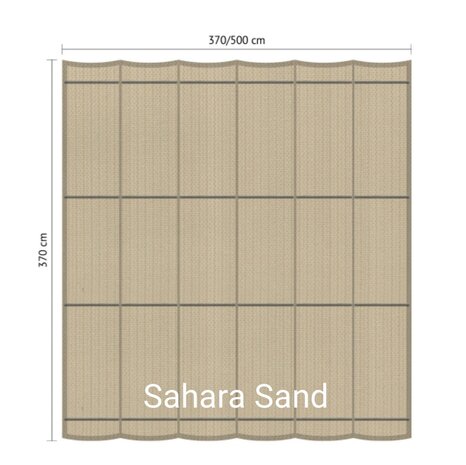 Harmonicadoek 3.7x6m waterdoorlatend Sahara Sand