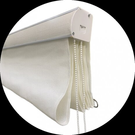 Vouwgordijn HDPE voor buiten 98x240cm Artic White