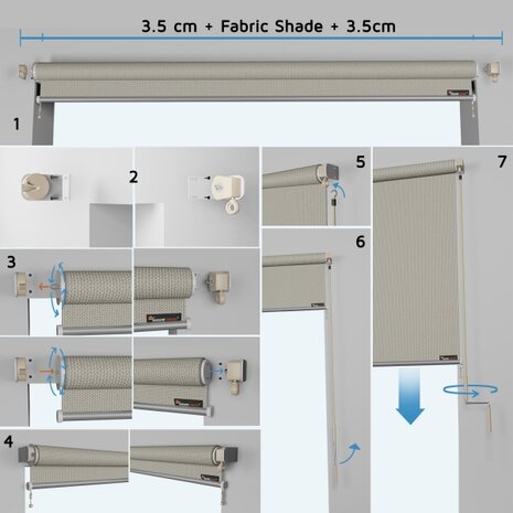 Rolgordijn voor buiten 2,96x2,40m (BxH) Sahara Sand