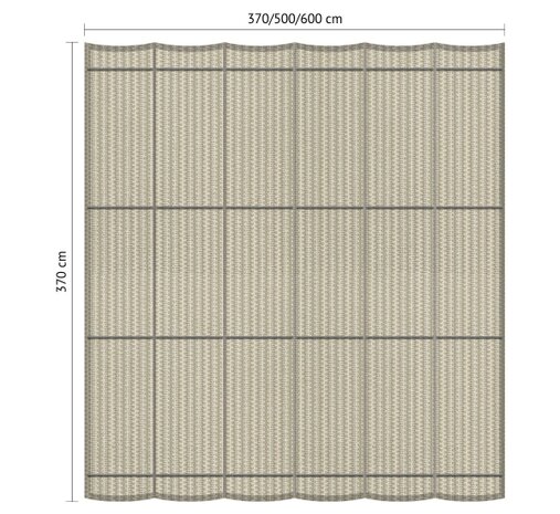 Douglas pergola 380x500cm incl harmonicadoek met schuifsysteem