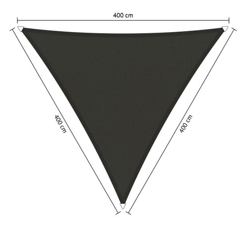 Premium schaduwdoek 4x4x4m driehoek waterafstotend Warm Grey