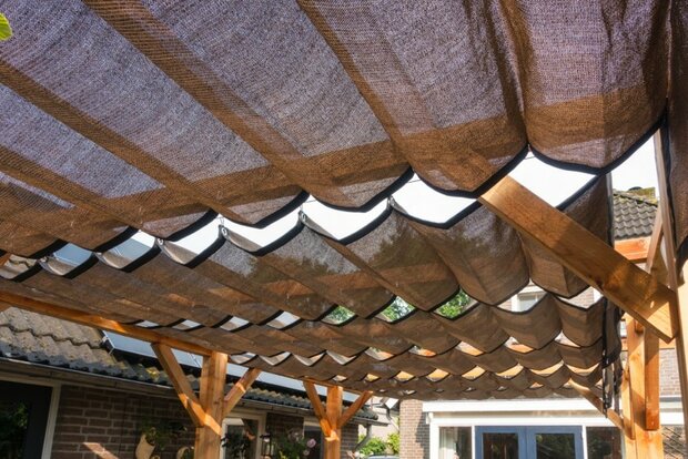 Harmonicadoek 2.9x4m waterdoorlatend Japanese Brown