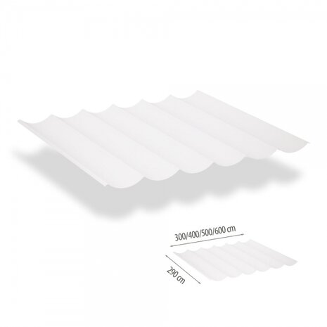 Harmonicadoek 2.9x5m waterdoorlatend Artic White