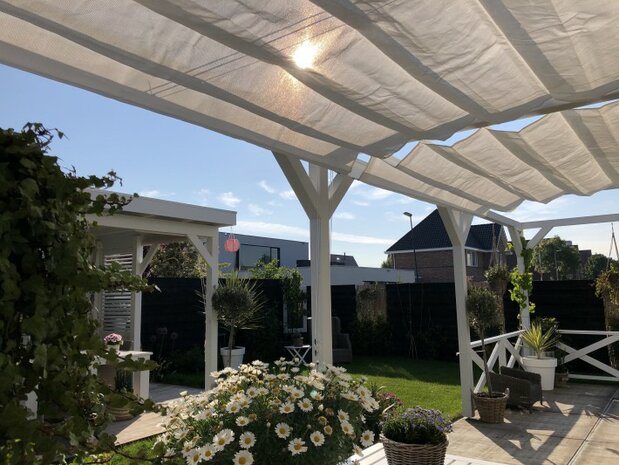 Harmonicadoek 2.9x6m waterdoorlatend Artic White