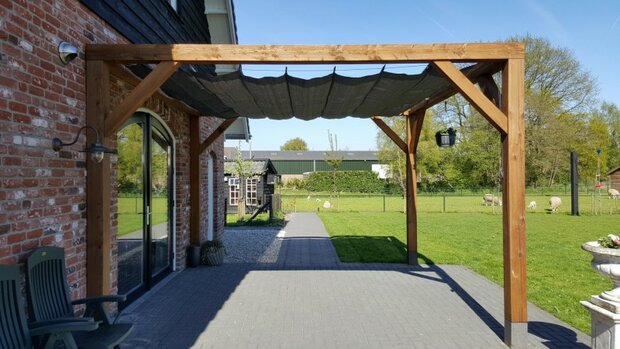 Harmonicadoek 2.9x6m waterdoorlatend Carbon Black