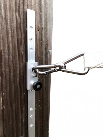 Aluminium rail met RVS schuifsysteem