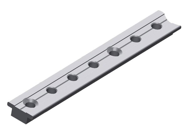 Aluminium rail met RVS schuifsysteem