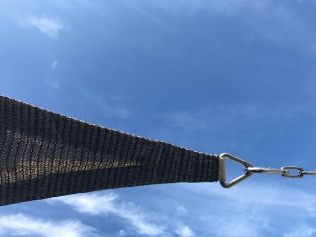 OUTLET schaduwdoek 3x4m rechthoek waterdoorlatend Carbon Black