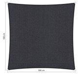 Premium schaduwdoek 3x3m vierkant waterdoorlatend Carbon Black Premium schaduwdoek 3x3m vierkant waterdoorlatend Carbon Black