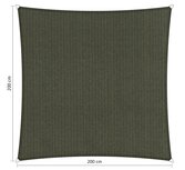 Premium schaduwdoek 2x2m vierkant waterdoorlatend Deep Grey Premium schaduwdoek 2x2m vierkant waterdoorlatend Deep Grey