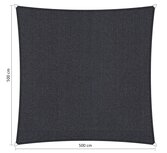Premium schaduwdoek 5x5m vierkant waterdoorlatend Carbon Black Premium schaduwdoek 5x5m vierkant waterdoorlatend Carbon Black