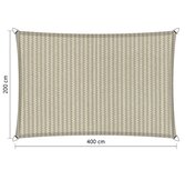 Premium schaduwdoek 2x4m rechthoek waterdoorlatend Sahara Sand Premium schaduwdoek 2x4m rechthoek waterdoorlatend Sahara Sand
