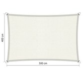 Premium schaduwdoek 4x5m rechthoek waterdoorlatend Artic White Premium schaduwdoek 4x5m rechthoek waterdoorlatend Artic White