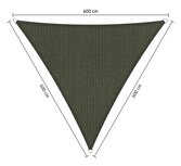 Premium schaduwdoek 6x6x6m driehoek waterdoorlatend Deep Grey Premium schaduwdoek 6x6x6m driehoek waterdoorlatend Deep Grey
