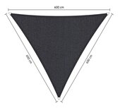Premium schaduwdoek 6x6x6m driehoek waterdoorlatend Carbon Black Premium schaduwdoek 6x6x6m driehoek waterdoorlatend Carbon Black