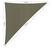 Premium schaduwdoek 5x5x7.1m driehoek waterdoorlatend Desert Storm Premium schaduwdoek 5x5x7.1m driehoek waterdoorlatend Desert Storm