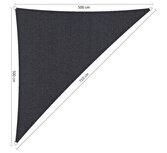 Premium schaduwdoek 5x5x7.1m driehoek waterdoorlatend Carbon Black Premium schaduwdoek 5x5x7.1m driehoek waterdoorlatend Carbon Black