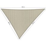 Premium schaduwdoek 4x4.5x5m driehoek waterdoorlatend Sahara Sand Premium schaduwdoek 4x4.5x5m driehoek waterdoorlatend Sahara Sand