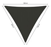 Premium schaduwdoek 3x3x3m driehoek waterafstotend Warm Grey Premium schaduwdoek 3x3x3m driehoek waterafstotend Warm Grey