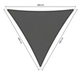 Premium schaduwdoek 4x4x4m driehoek waterafstotend Vintage Grey Premium schaduwdoek 4x4x4m driehoek waterafstotend Vintage Grey