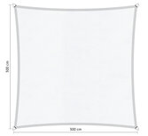Premium schaduwdoek 3x3m vierkant waterafstotend Island White Premium schaduwdoek 3x3m vierkant waterafstotend Island White