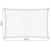 Premium schaduwdoek 3x4m rechthoek waterafstotend Island White Premium schaduwdoek 3x4m rechthoek waterafstotend Island White