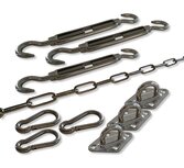 RVS bevestiging set schaduwdoek driehoek RVS bevestiging set schaduwdoek driehoek