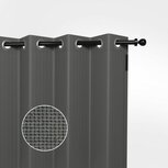 Buitengordijn hdpe met rvs ringen cool grey Buitengordijn hdpe met rvs ringen cool grey
