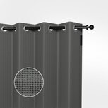 Buitengordijn HDPE met RVS ringen Carbon Black Buitengordijn HDPE met RVS ringen Carbon Black
