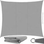 Schaduwdoek - Vierkant 360x360cm - Grijs - Waterafstotend - 3.6x3.6m Schaduwdoek - Vierkant 360x360cm - Grijs - Waterafstotend - 3.6x3.6m