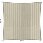 Premium schaduwdoek 6x6m vierkant waterdoorlatend Sahara Sand Premium schaduwdoek 6x6m vierkant waterdoorlatend Sahara Sand