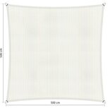 Premium schaduwdoek 5x5m vierkant waterdoorlatend Mineral White Premium schaduwdoek 5x5m vierkant waterdoorlatend Mineral White