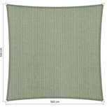 Premium schaduwdoek 3.6x3.6m vierkant waterdoorlatend Moonstone Green Premium schaduwdoek 3.6x3.6m vierkant waterdoorlatend Moonstone Green