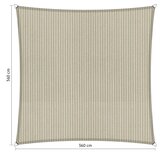 Premium schaduwdoek 3.6x3.6m vierkant waterdoorlatend Sahara Sand Premium schaduwdoek 3.6x3.6m vierkant waterdoorlatend Sahara Sand