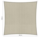 Premium schaduwdoek 3x3m vierkant waterdoorlatend Sahara Sand Premium schaduwdoek 3x3m vierkant waterdoorlatend Sahara Sand