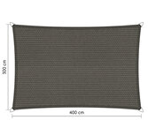 Premium schaduwdoek 3x4m rechthoek waterdoorlatend Cool Grey Premium schaduwdoek 3x4m rechthoek waterdoorlatend Cool Grey