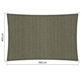 Premium schaduwdoek 4x5m rechthoek waterdoorlatend Desert Storm Premium schaduwdoek 4x5m rechthoek waterdoorlatend Desert Storm