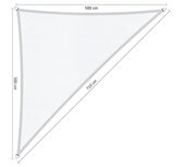 Premium schaduwdoek 5x5x7.1m driehoek waterafstotend Island White Premium schaduwdoek 5x5x7.1m driehoek waterafstotend Island White